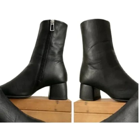 Mid Calf High Ankle Leather Sock Boots EU 38 - Picture 3 of 12